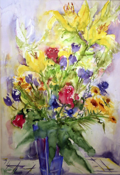 Blumen-Aquarell